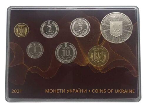 Річний набір "25 років грошової реформи в Україні" 2021 року з обіговими монетами України