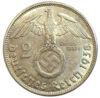 2 рейхсмарки 1938 года, «В» Гинденбург, Третий Рейх, UNC купить на monitex.com.ua - 0 2 рейхсмарки 1938 года, «В» Гинденбург, Третий Рейх, UNC