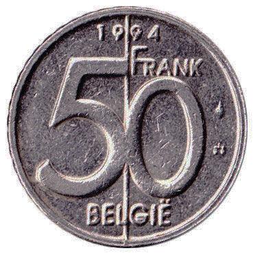 50 франків 1994-1998 року. BELGIE. Альберт ІІ. Бельгія VF