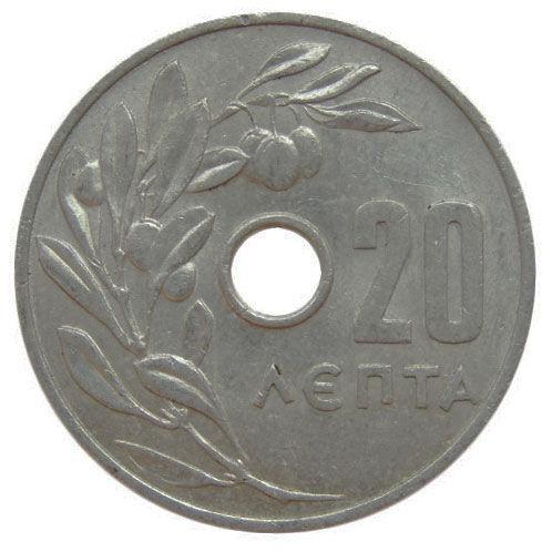 20 лепт 1966-1971 року. Костянтин ІІ. Греція VF