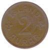 2 ейре 1926-1942 року. Кристіан X. Ісландія. VF купити на monitex.com.ua - 0 2 ейре 1926-1942 року. Кристіан X. Ісландія. VF