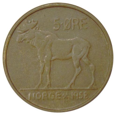 5 ере 1958-1973 року. Улаф V. Норвегія. VF