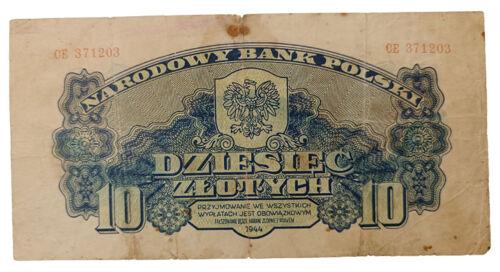 Банкнота 10 злотих 1944 року, Польща, VF, №2