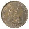 1 пенні 1877 року. Великобританія. XF купити на monitex.com.ua - 0 1 пенні 1877 року. Великобританія. XF