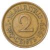 2 центи 1959 року. Маврикій. VF купити на monitex.com.ua - 0 2 центи 1959 року. Маврикій. VF