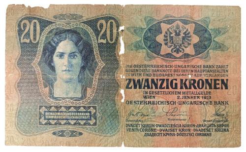Банкнота 20 крон 1913 року, Австро-Угорщина, G