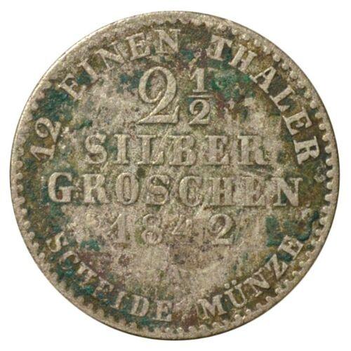 2 1/2 срібного гроша 1842 року. Пруссія, Німеччина. F-VF