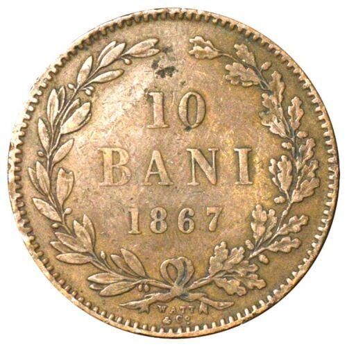 10 бані 1867 року. Кароль I. Румунія VF, №3