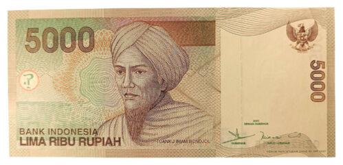 Банкнота 5000 рупій 2001 року, Індонезія, UNC