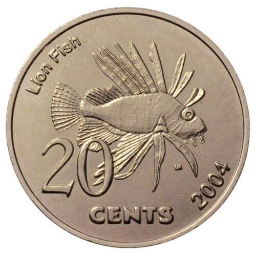 20 центів 2004 року. Риба - Лев. Кокосові острови. UNC