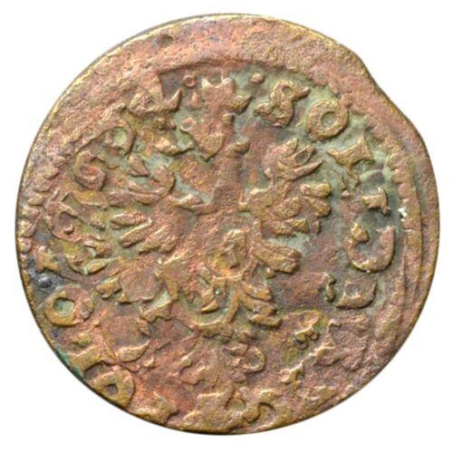 1 солід 1663 року. Ян II Казимир. Річ Посполита. VF