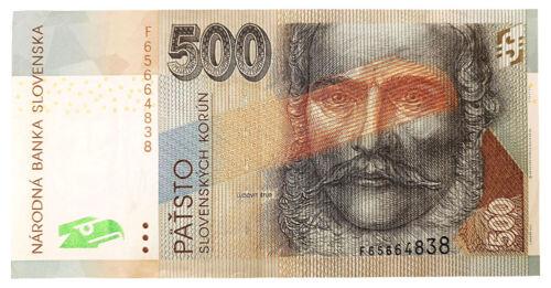 Банкнота 500 крон 2000 року, Словаччина, VF