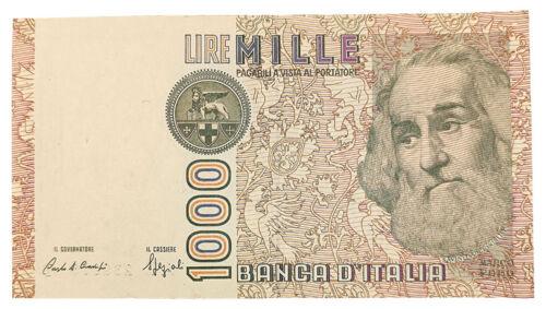 Банкнота 1000 лір 1982 року, Італія, VF