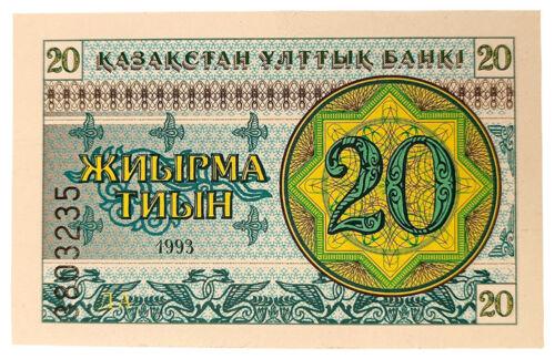 Банкнота 20 тиїн 1993 року, Казахстан, XF