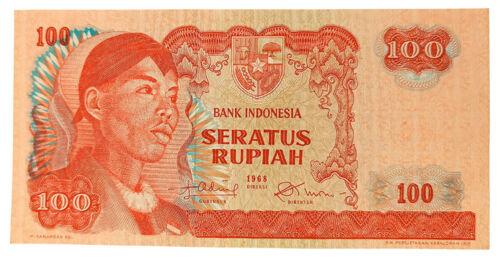 Банкнота 100 рупій 1968 року, Індонезія, UNC