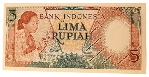 Банкнота 5 рупій 1958 року, Індонезія, aUNC