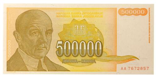 Банкнота 500000 динарів 1994 року, Югославія, AU