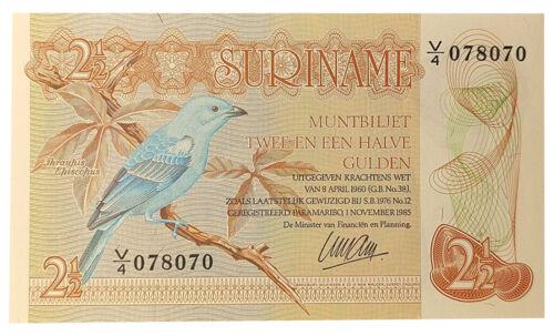 Банкнота 2 1/2 гульденів 1985 року, Суринам, UNC