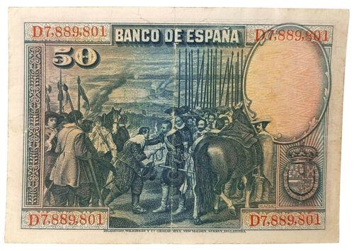 Банкнота 50 песет 1928 року, Іспанія, VF Банкнота 50 песет 1928 року, Іспанія, VF