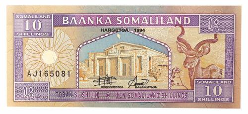 Банкнота 10 шилінгів 1996 року, Сомаліленд, UNC