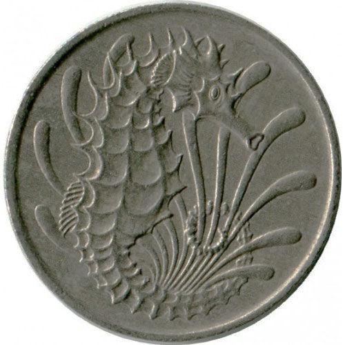 10 центів 1967-1984 року Сінгапур VF 10 центів 1967-1984 року Сінгапур VF