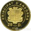 Золотая монета 25 динеров 2003 года. Андорра. Мадонна с ребенком купить на monitex.com.ua - 1 Золотая монета 25 динеров 2003 года. Андорра. Мадонна с ребенком